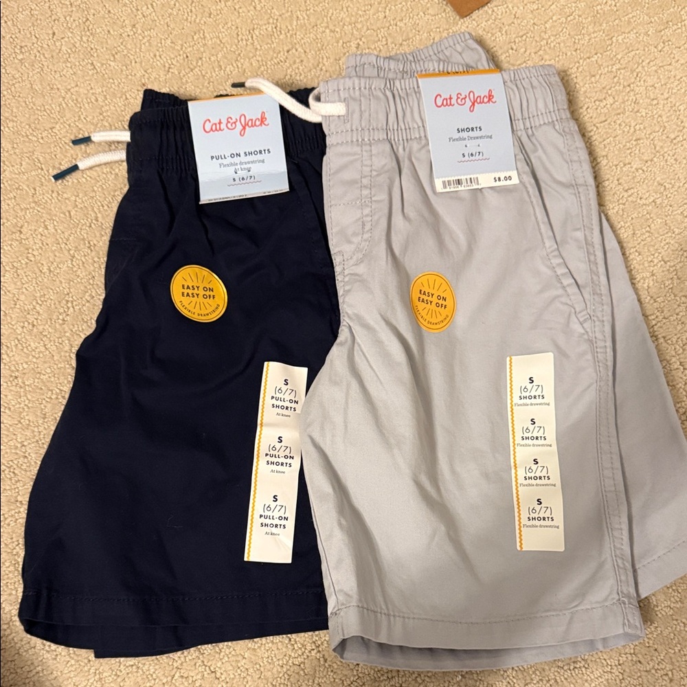 Cat & Jack Navy and Light Gray Shorts Duo